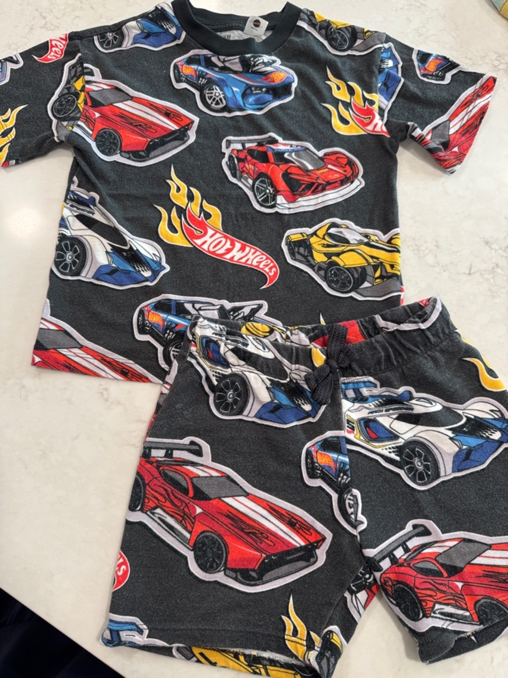 Hot Wheels Black Race Car Pajama Set